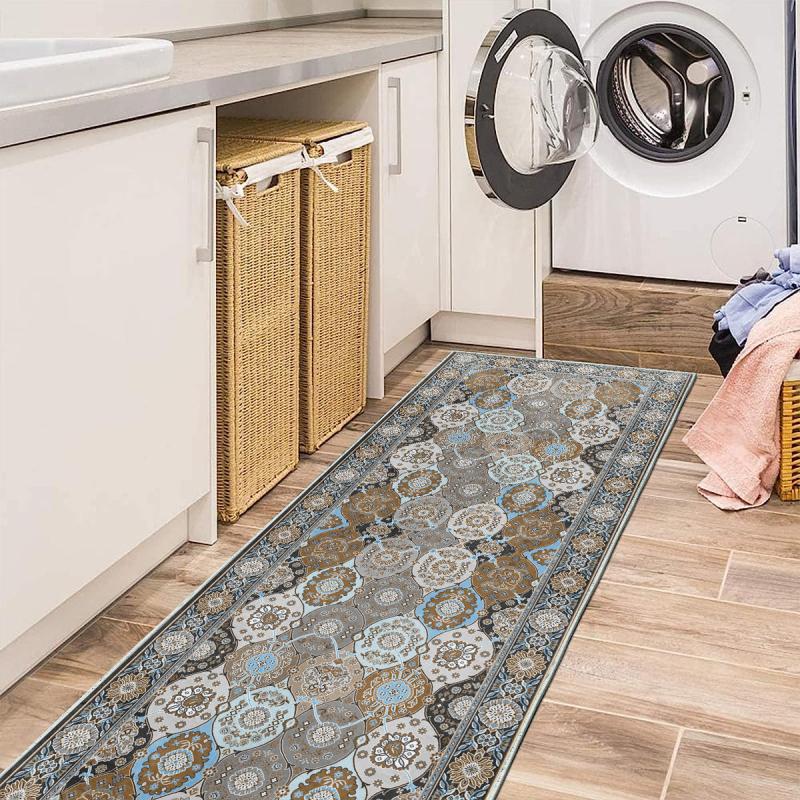 Vintage Boho 2'X10' Runner Rug Extra Long Laundry Room Rug