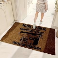 English Door Mat Kitchen Carpet Anti-slip Indoor Entrance Home Decoration