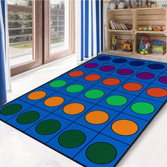 Colorful Rings Children's Area Rug for Kids Room