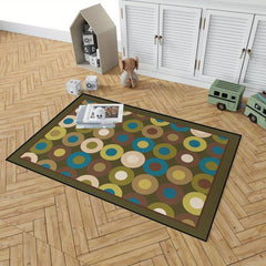 Colorful Rings Children's Area Rug for Kids Room