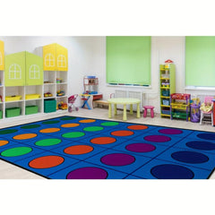 Colorful Rings Children's Area Rug for Kids Room