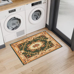 Retro Decorative Door Mat Anti-Slip Rubber Back Dustproof Entrance