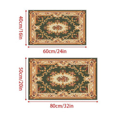 Retro Decorative Door Mat Anti-Slip Rubber Back Dustproof Entrance