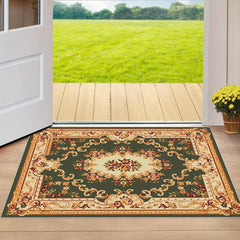 Retro Decorative Door Mat Anti-Slip Rubber Back Dustproof Entrance