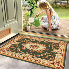 Retro Decorative Door Mat Anti-Slip Rubber Back Dustproof Entrance