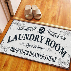 Non Slip Laundry Room Mat Entrance Doormat Self Service Bath Mat Carpet