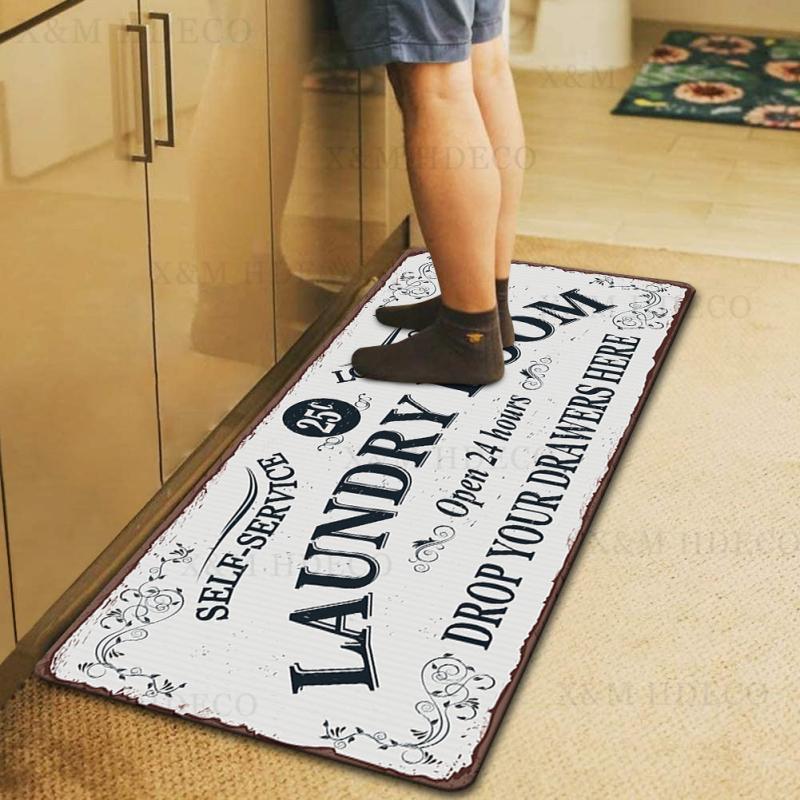 Non Slip Laundry Room Mat Entrance Doormat Self Service Bath Mat Carpet