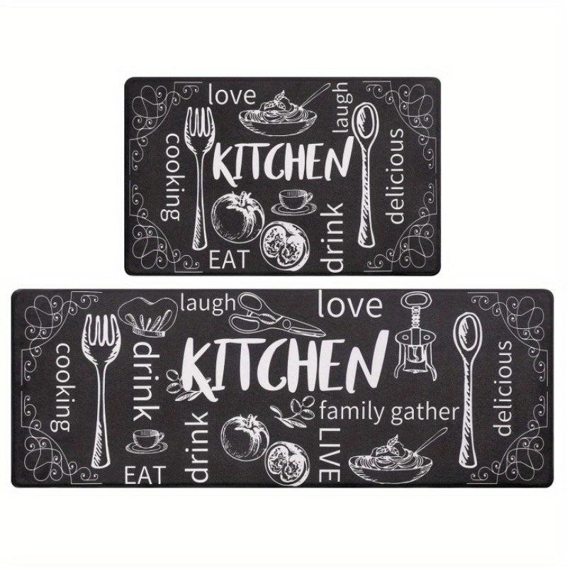 Soft & Thick Kitchen Floor Mat Non Slip Waterproof Machine Washable