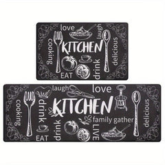 Soft & Thick Kitchen Floor Mat Non Slip Waterproof Machine Washable