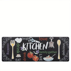 Soft & Thick Kitchen Floor Mat Non Slip Waterproof Machine Washable