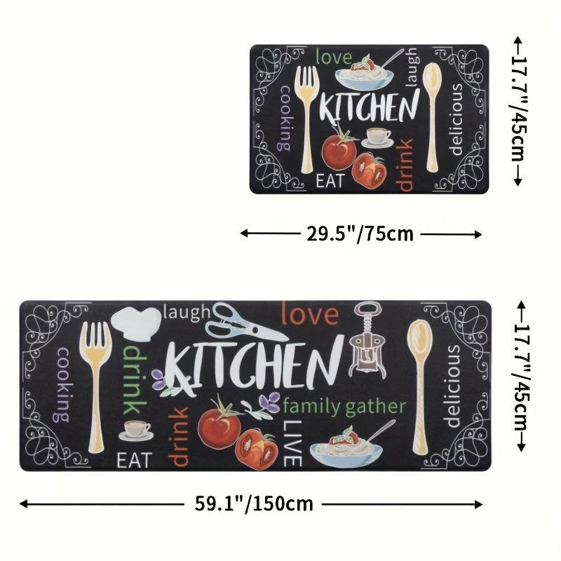 Soft & Thick Kitchen Floor Mat Non Slip Waterproof Machine Washable