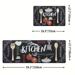 Soft & Thick Kitchen Floor Mat Non Slip Waterproof Machine Washable