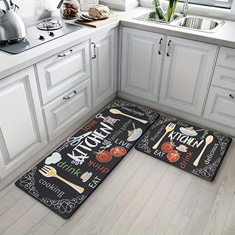 Soft & Thick Kitchen Floor Mat Non Slip Waterproof Machine Washable