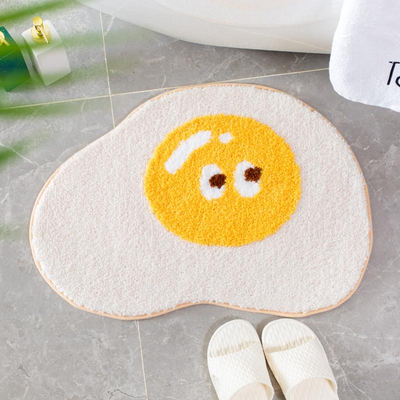 Funny Plush Shaggy Bath Rug Mat Absorbent Non Slip Machine Wash Dry Carpet