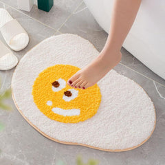 Funny Plush Shaggy Bath Rug Mat Absorbent Non Slip Machine Wash Dry Carpet