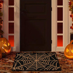 Halloween Spider Web Doormat Non Slip Scary Welcome Mat