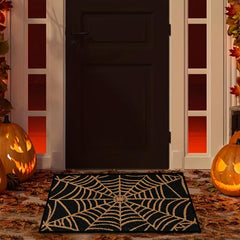 Halloween Spider Web Doormat Non Slip Scary Welcome Mat