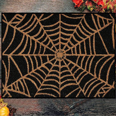 Halloween Spider Web Doormat Non Slip Scary Welcome Mat
