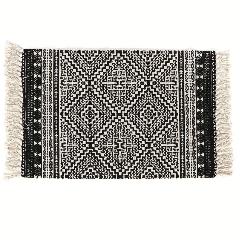 Bohemian Cotton & Linen Tassel Floor Mat - Room Decor