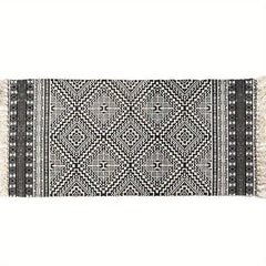 Bohemian Cotton & Linen Tassel Floor Mat - Room Decor