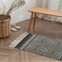 Bohemian Cotton & Linen Tassel Floor Mat - Room Decor