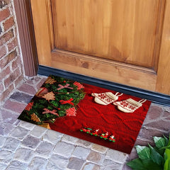Non Slip Merry Christmas Decorative Mats Rugs Welcome Front Door Indoor Outdoor
