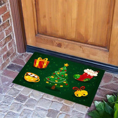 Non Slip Merry Christmas Decorative Mats Rugs Welcome Front Door Indoor Outdoor