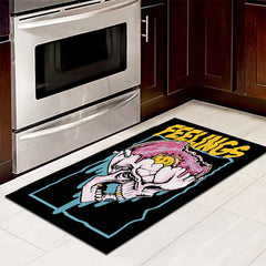 Halloween Gothic Skull Rug Horror Theme Decor Carpet Non-slip Mat