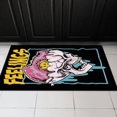 Halloween Gothic Skull Rug Horror Theme Decor Carpet Non-slip Mat