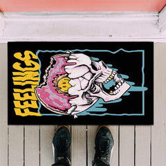 Halloween Gothic Skull Rug Horror Theme Decor Carpet Non-slip Mat