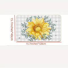 Soft Kitchen Rug Anti Fatigue Rustic Floral Non Slip Runner