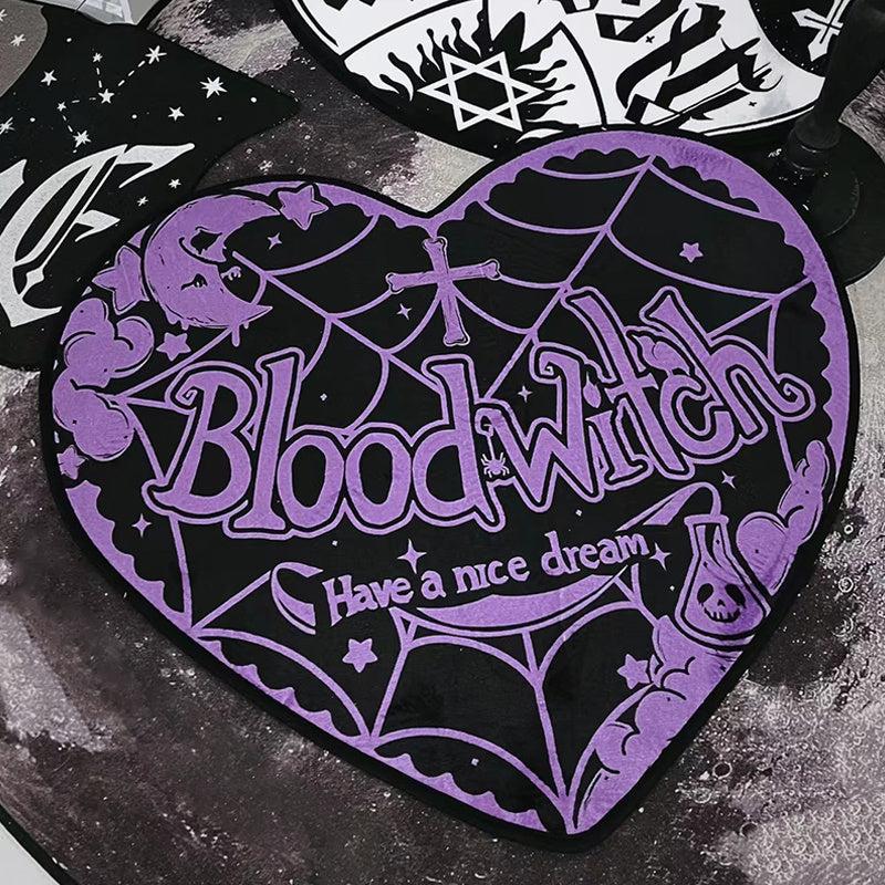 Gothic Witch Theme Rug Halloween Decorations