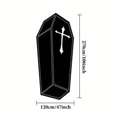 Thickened 950g Cross Coffin Plush Mat Light Living Room Carpet
