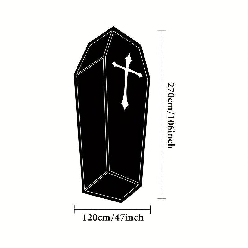 Thickened 950g Cross Coffin Plush Mat Light Living Room Carpet