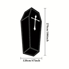 Thickened 950g Cross Coffin Plush Mat Light Living Room Carpet