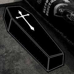 Thickened 950g Cross Coffin Plush Mat Light Living Room Carpet
