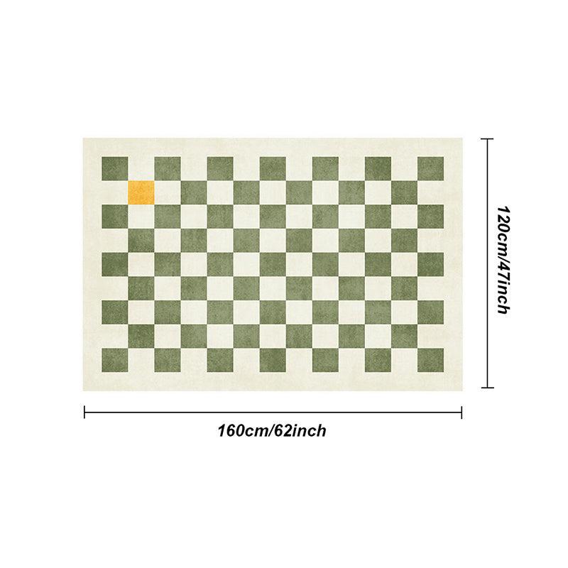 Nordic Geometric Checkerboard Carpet Non-slip Shaggy Mat