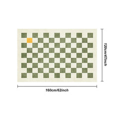 Nordic Geometric Checkerboard Carpet Non-slip Shaggy Mat