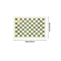 Nordic Geometric Checkerboard Carpet Non-slip Shaggy Mat