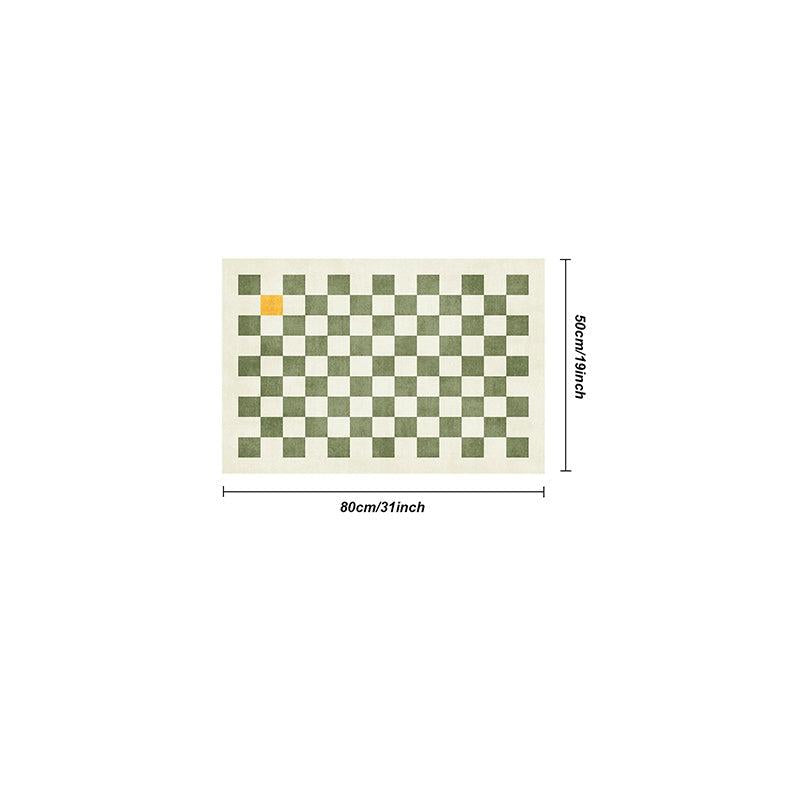 Nordic Geometric Checkerboard Carpet Non-slip Shaggy Mat