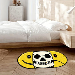 Fluffy Halloween Skull Area Rug Thickened Faux Cashmere Home Decor