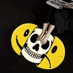 Fluffy Halloween Skull Area Rug Thickened Faux Cashmere Home Decor