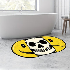 Fluffy Halloween Skull Area Rug Thickened Faux Cashmere Home Decor