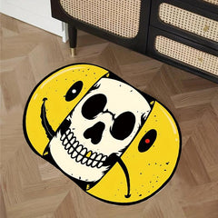 Fluffy Halloween Skull Area Rug Thickened Faux Cashmere Home Decor