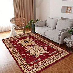 Large Vintage Tribal Area Rug Non-slip Waterproof Backing