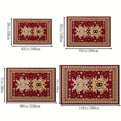 Large Vintage Tribal Area Rug Non-slip Waterproof Backing