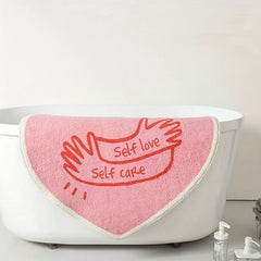 Pink Heart Carpet Bedside Mat Non Slip Area Rug
