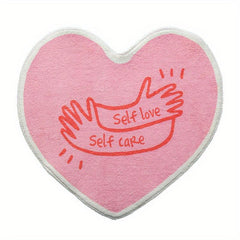 Pink Heart Carpet Bedside Mat Non Slip Area Rug
