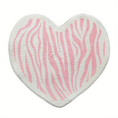 Pink Heart Carpet Bedside Mat Non Slip Area Rug