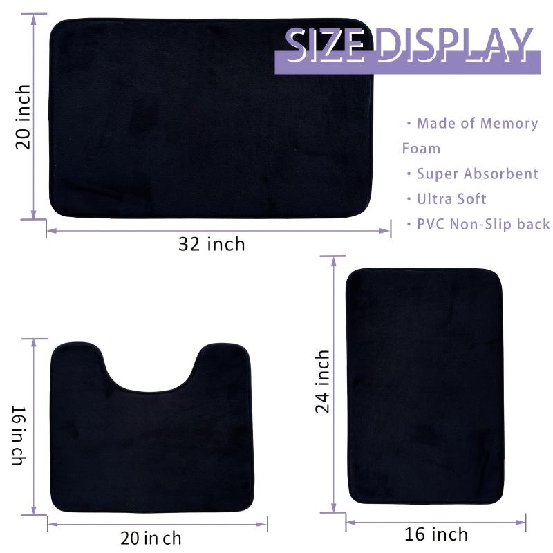 Memory Foam U-shaped Bathroom Rug